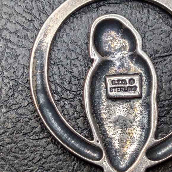 Vintage Sterling Silver Parrot earrings - Picture 4 of 4